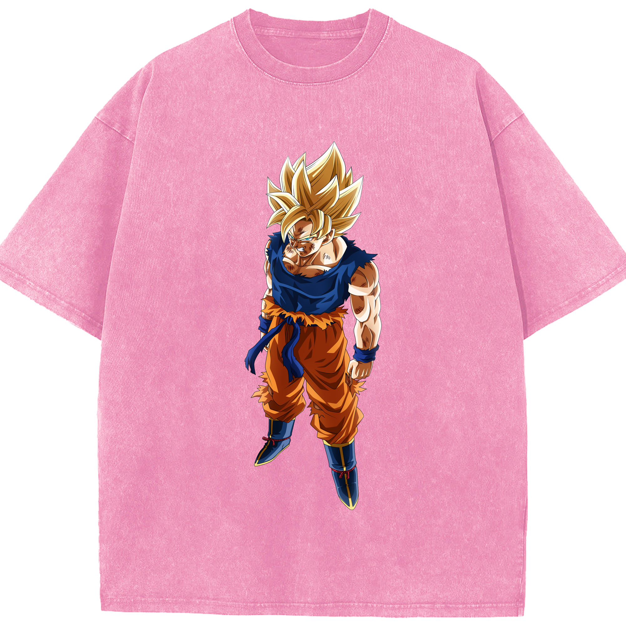 （画像用） ドラゴンボール 孫悟空（そん ごくう）Son Goku カカロット DRAGON BALL Kakarotto 綿100% ヴィンテージ風 半袖Tシャツ（フロントプリント）